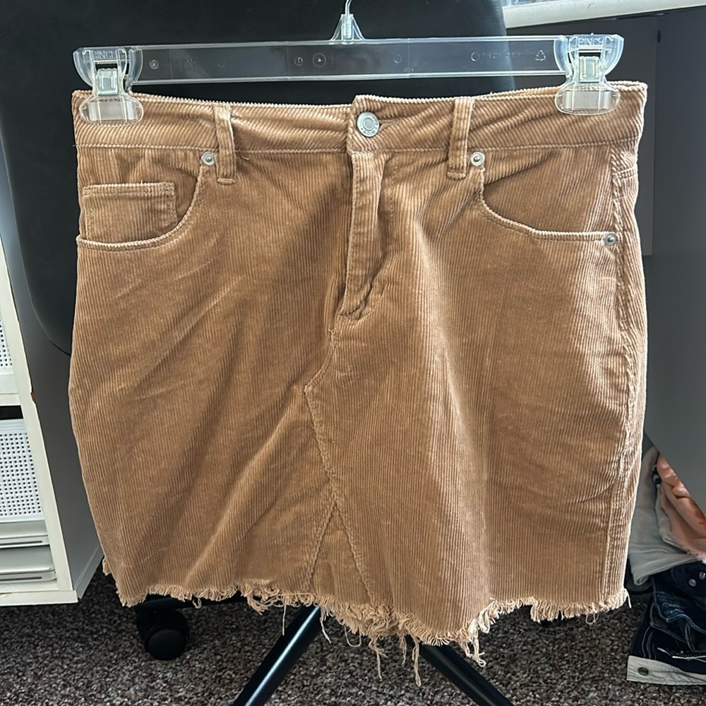 Love Tree, medium brown mini skirt